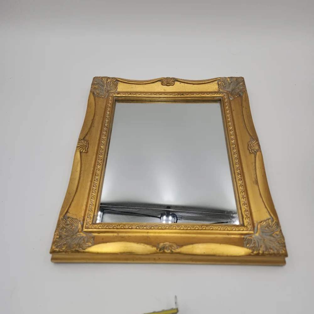 Vintage Wall Mirror Gold Gilt Baroque Hollywood Regency 13